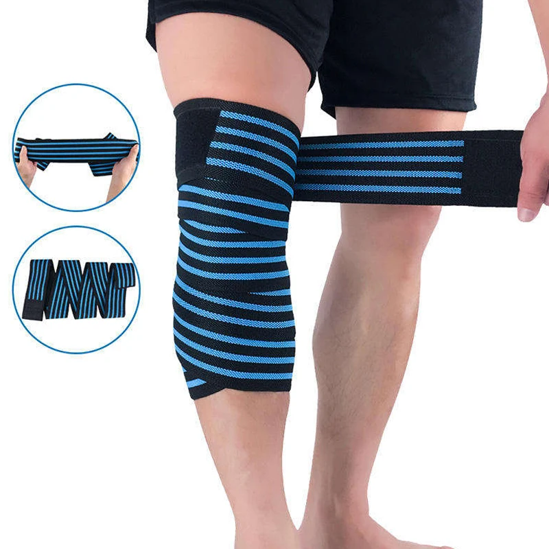 

Gym Fitness Compression Elastic Gym Weight Lifting Powerlifting Weightlifting Bandage Knee Wraps For Squat