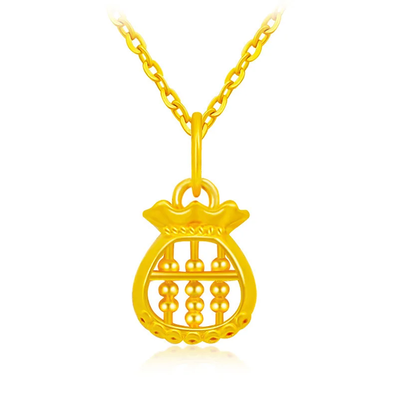 

Certified 3D Hard Gold Lucky Bag Pendant 999 Pure Gold Purse Bracelet Necklace Pendant Carrying Strap Pure Gold Accessories