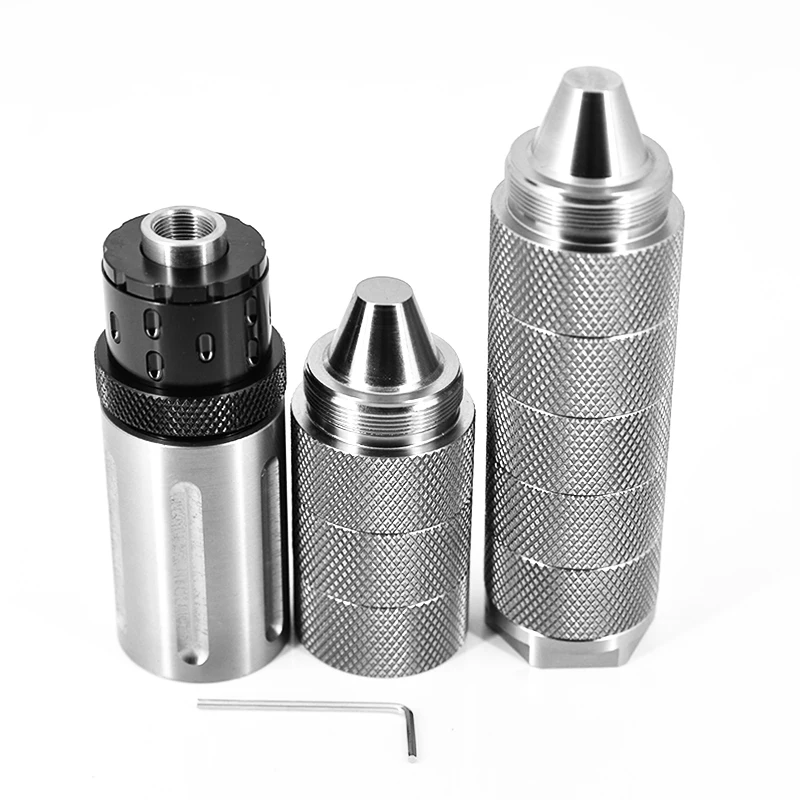 

10''L 1.6'' OD Full Stainless Steel Fuel Filter with booster Modular Solvent Trap (MST) Screw Cones Cleaning 1.375x24 Thread, Silver