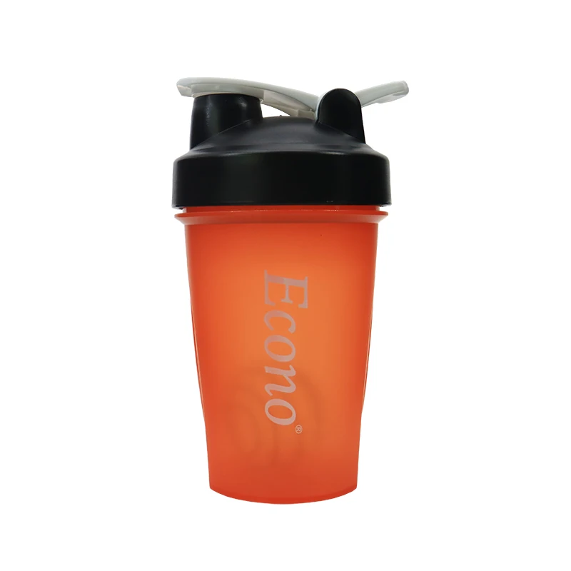 

400ML customizable LOGO manufacturer fitness wholesale plastic sports water bottle gym shaker bottle with stainless steel ball