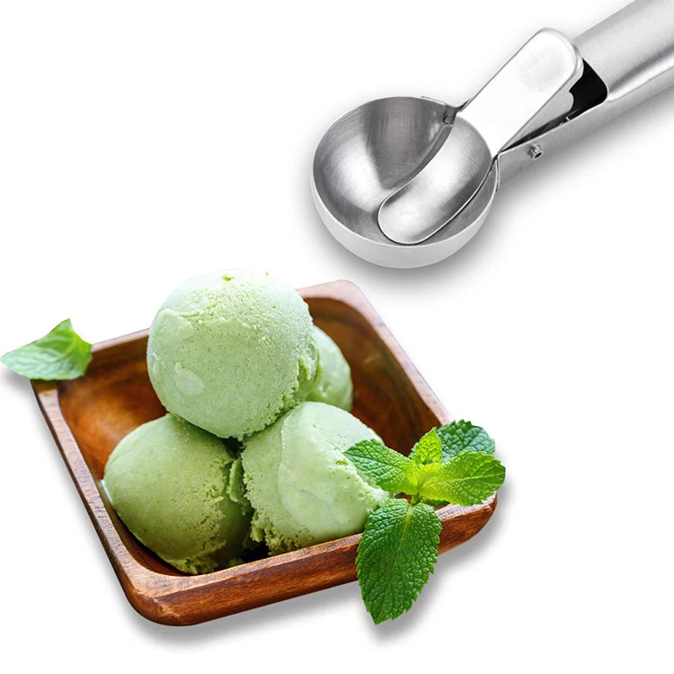 Solid Stainless Steel Ice Cream Scoop Stainless Steel Ice Cream Spoon