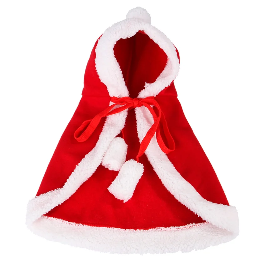 圣诞礼服定制圣诞斗篷万圣节羊毛狗衣服猫服装