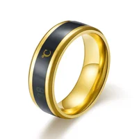 

Unique Jewelry Couple Cool Intelligent Temperature Comfort Fit Rolled Smart Ring