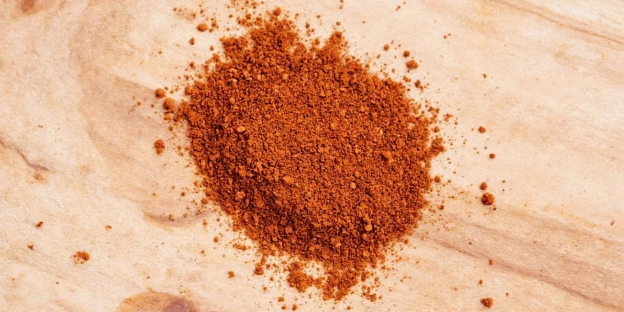 Close-up of hand pouring ras el-hanout spice into bowl