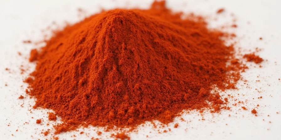 Sprinkling Kashmiri chile powder over a dish