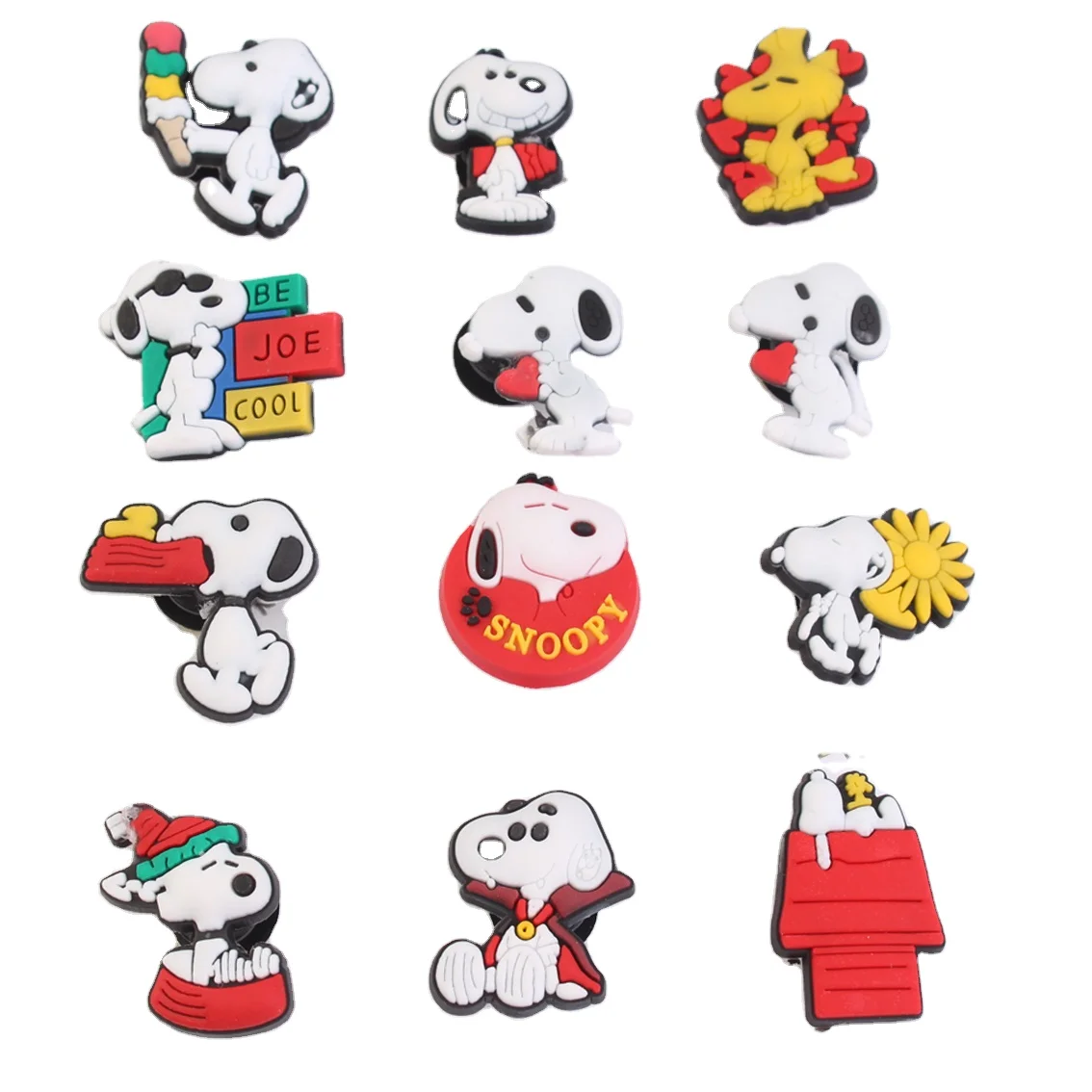 

Snopy cartoon dog lovely Sandals Charms Clog Decoration Charms For Shoes wholesale amazon styles shoe accessories, Customized color