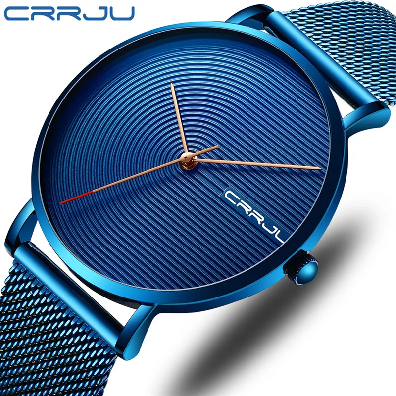 

Men Watch 2164 Fashion Casual Sport Men Wristwatch Men Minimalist Ultra-thin Mesh Strap Waterproof top Luxury Watch CRRJU