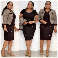 

Two Piece African Casual New Suit Design Dress Woman