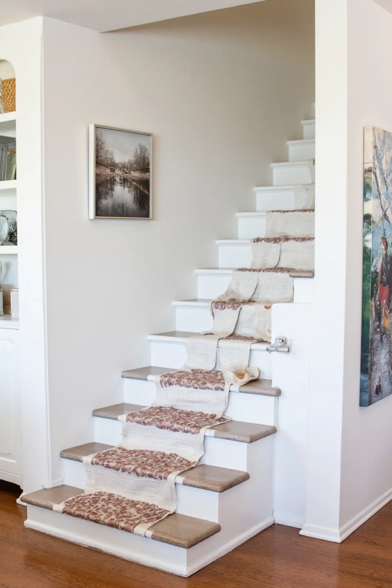 LED strip lights under banister