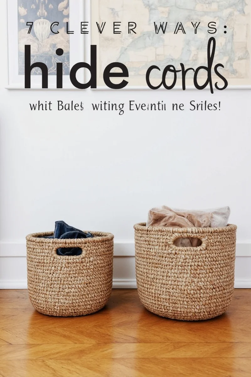7 clever ways to hide cords using baskets without making your home look like a tech graveyard