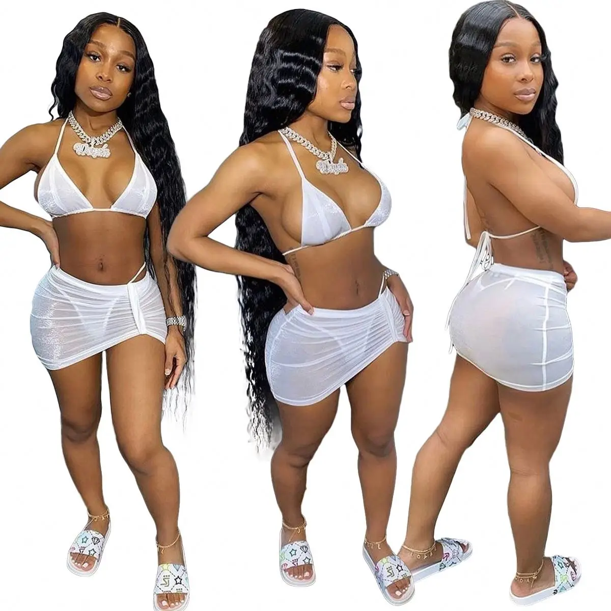 

summer 2 piece women set clothing  New Arrivals Hot Sexy Swimwear Sets Bikini Two Piece Set Bikini Swimwear & Beachwear
