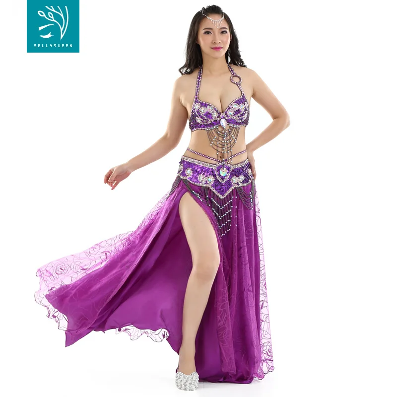 

Professional belly dance performance costumes with skirt for ladies BellyQueen