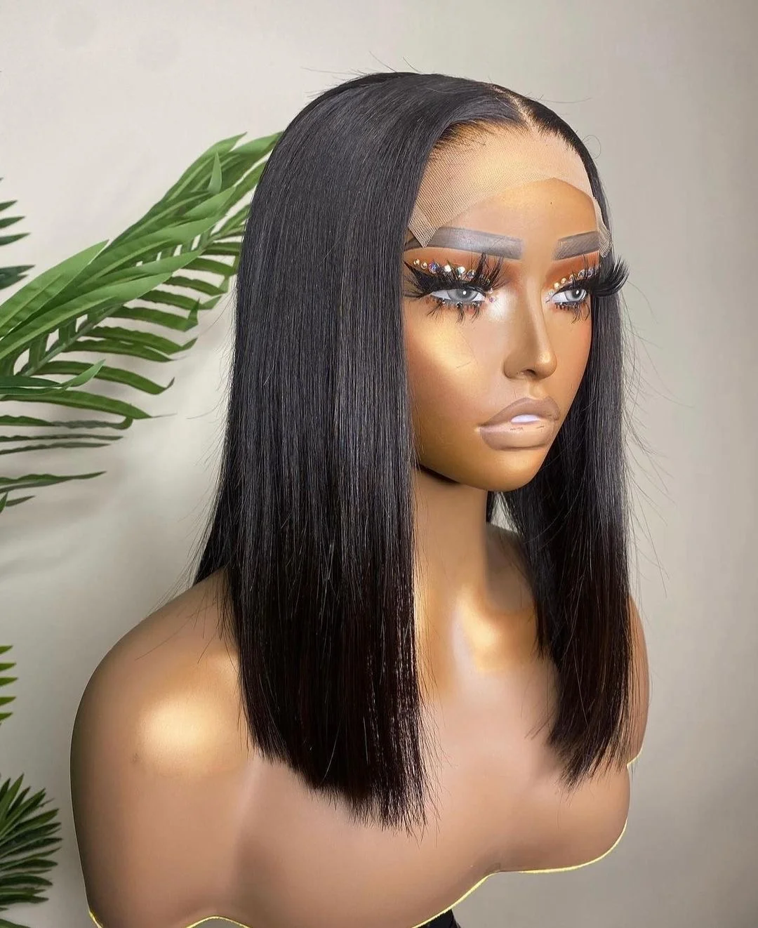 

Transparent Full Lace Human Hair WigShy Wigs Human Hair Lace Front BrazilianBone Straight Frontal Wig With Preplucked In Stock
