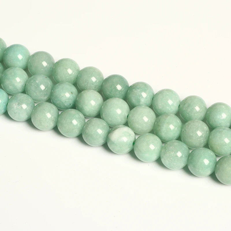 

Wholesale High Quality 6 8 10mm Round Natural Burmese Jade loose Gemstone Beads For Jewellery Making, Green emerald