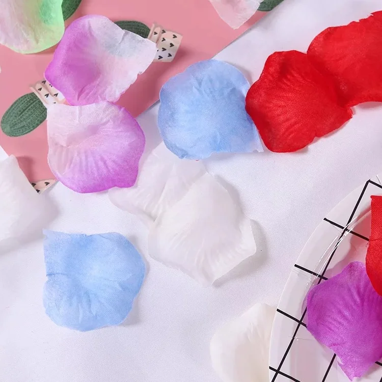 Multiple Colour Artificial Pink Rose Petals Wedding Flowers For Wedding