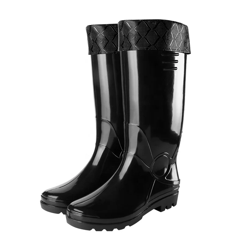 
Clear for Men Tall Shoes Man High Knee Heel Custom Logo Cheap Plastic Waterproof Pvc Rain Boots 