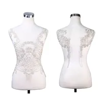 

DRA-197 Wholesale Rhinestone bodice appliques clear beads for wedding dresses