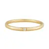 925 sterling silver minimalist white zircon single diamond band rings