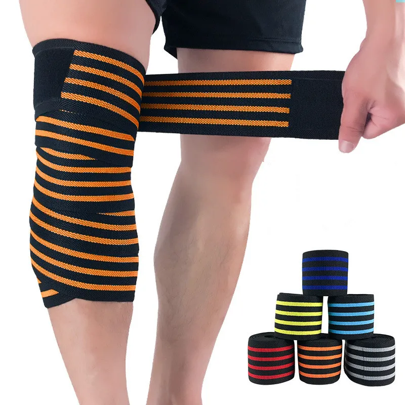 

Compression knitting adjustable knee brace support sleeve