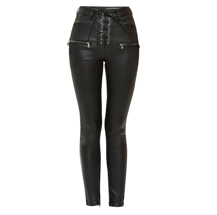 

B54403A European sexy lady autumn winter fashion tight pencil high waist pants