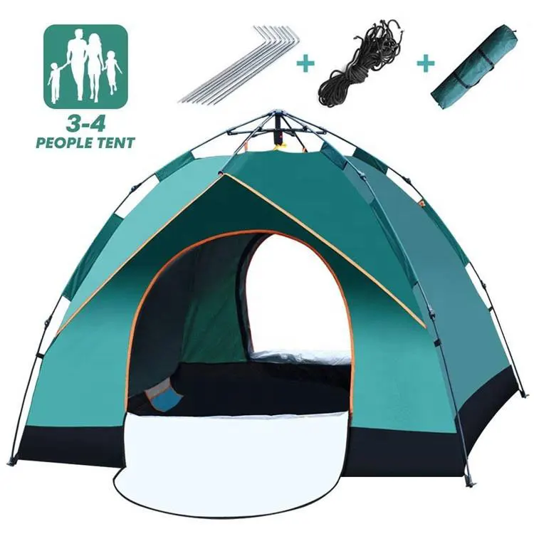 

Army Tents Military Thicken Luxury Shelter Dome Luxury Easy Up Retractable Awning Foldable Windproof Hiking Tent, Green