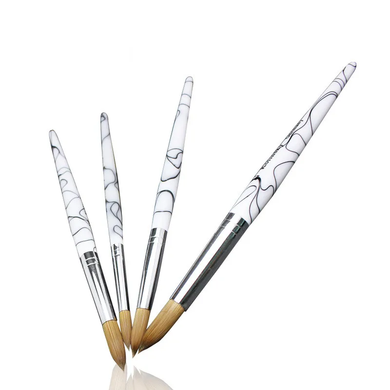 

kolinsky marble acrylic nail brush sable hair Crystal carved nail phototherapy pen, Show as picture or can customized