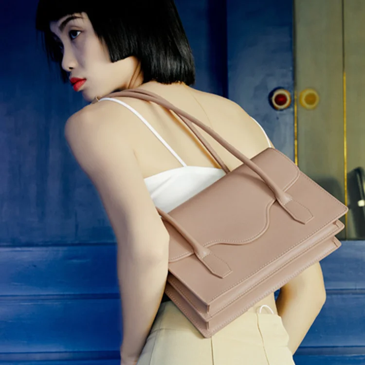 

New Solid Color Ladies Simple Luxury Leather Shoulder Bag Large Capacity Envelope Bag Elegant High Quality Handbag