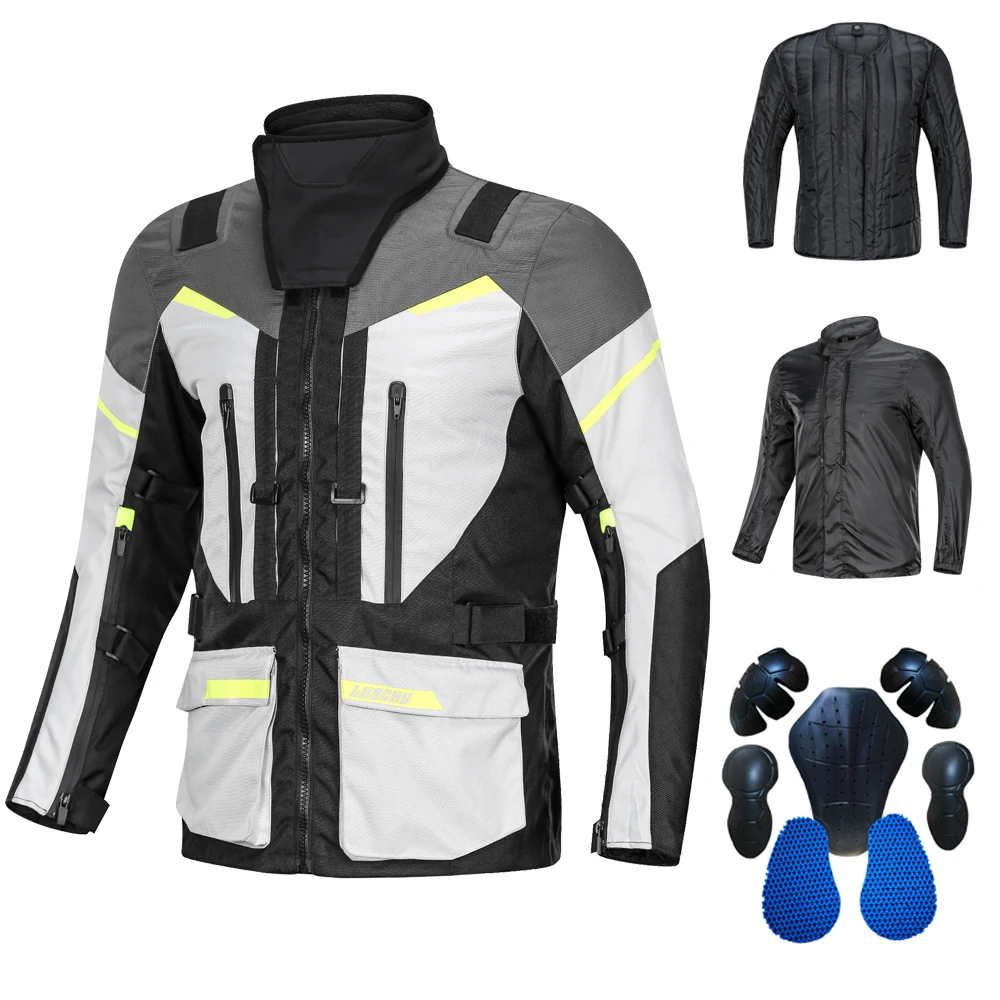 

LYSCHY New Arrival Waterproof 3 in 1 Motorcycle Jacket Pants Clothing Suit Winter Keep Warm Motocross Motorbike Jacket S-5XL