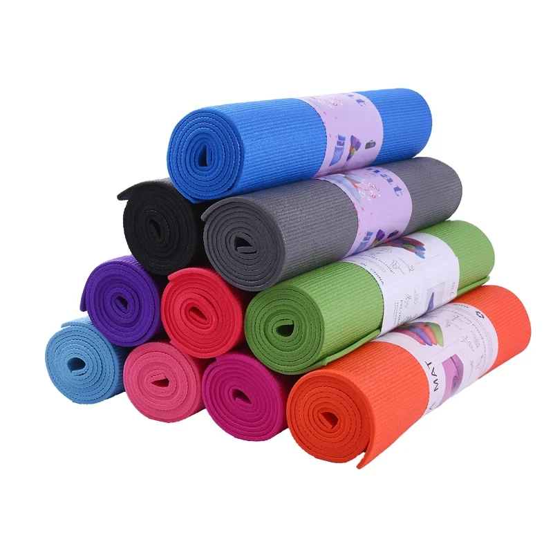 

Factory Cheap Hot Selling Custom Yoga Mats Home Gym Equipment Exercise Pad ECO-friendly Gym Matting PVC Mat Yoga, Multi color