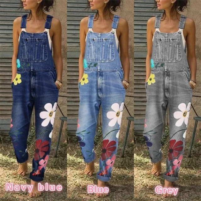 

Rompers Womens Jumpsuit Stylish Harem Jeans Strap Overalls Women Vintage Girls Denim Bib Pants Streetwear