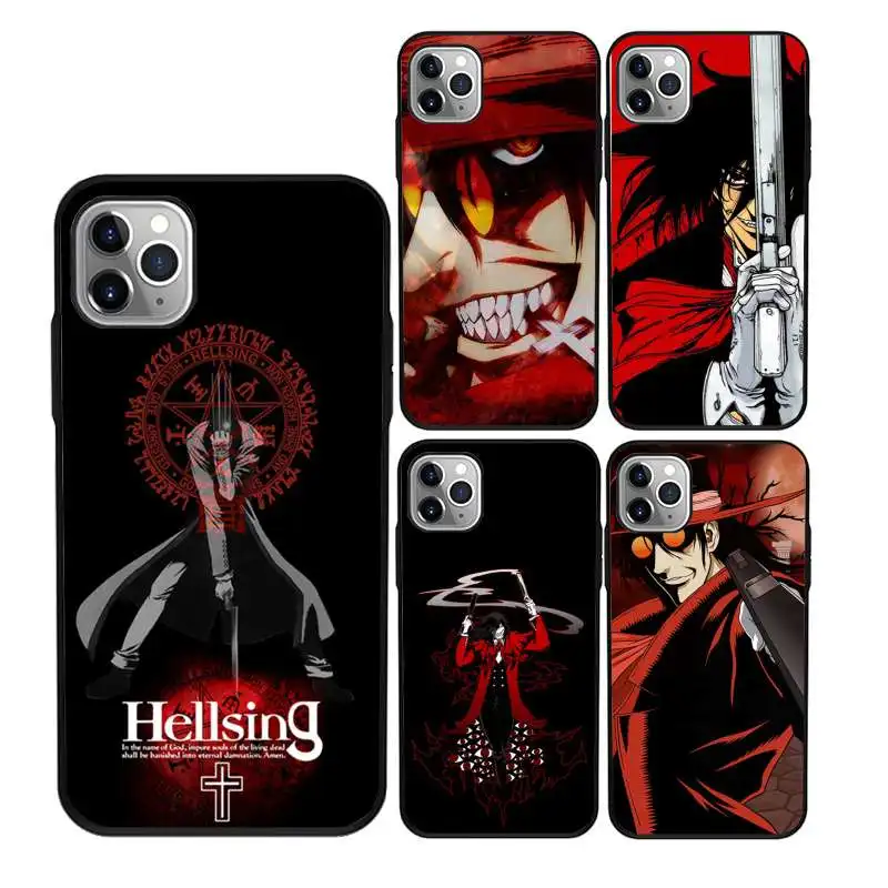 

Anime hellsing black tpu cell phone case for iPhone 11Pro Max 11 X XS XR XS MAX 8plus 8 7plus 7 6plus 6 5 5E case