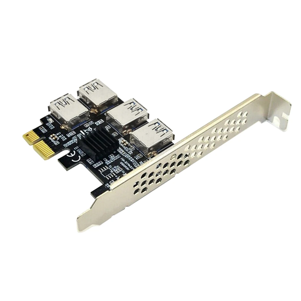 

Factory High Quality PCIE PCI-E Riser Card 1 to 4 USB 3.0 Multiplier Hub X16 PCI Express 1X 16X Adapter