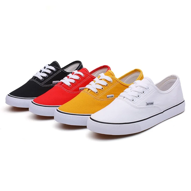 

Factory low price white canvas shoes wholesale women summer canvas shoes