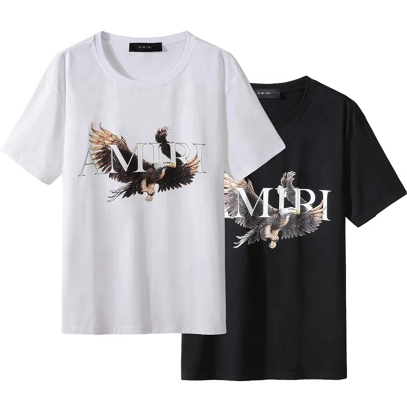 

hot sale 100 cotton designer brands logo amiry short sleeve mens t shirt