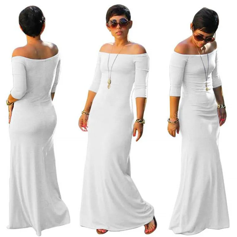

2020 hot selling slim sexy strapless plus size women dress casual dresses, Different color