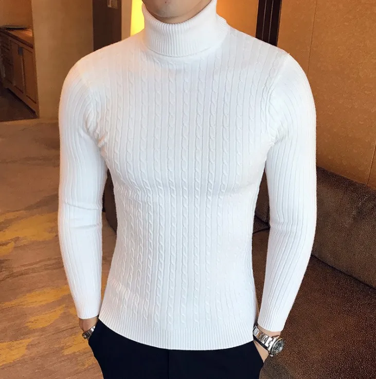 

Custom Solid Men's Sweater Pullover For Long Sleeve Turtleneck Knitwear Winter Cardigan Sweaters Men Mens Turtleneck