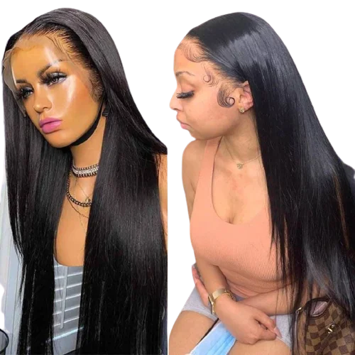 

4x4 Lace Bone Straight Frontal Pre Plucked Wigs For Black Women Human Wigs 100% Human Hair