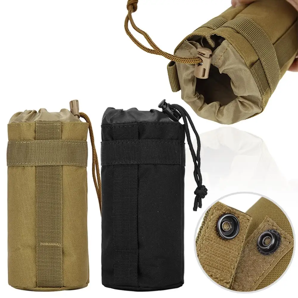 

Sports tactical water bottle carry bag pouch outdoor drawstring molle water bottle holder pouch Kettle Carrier Bag