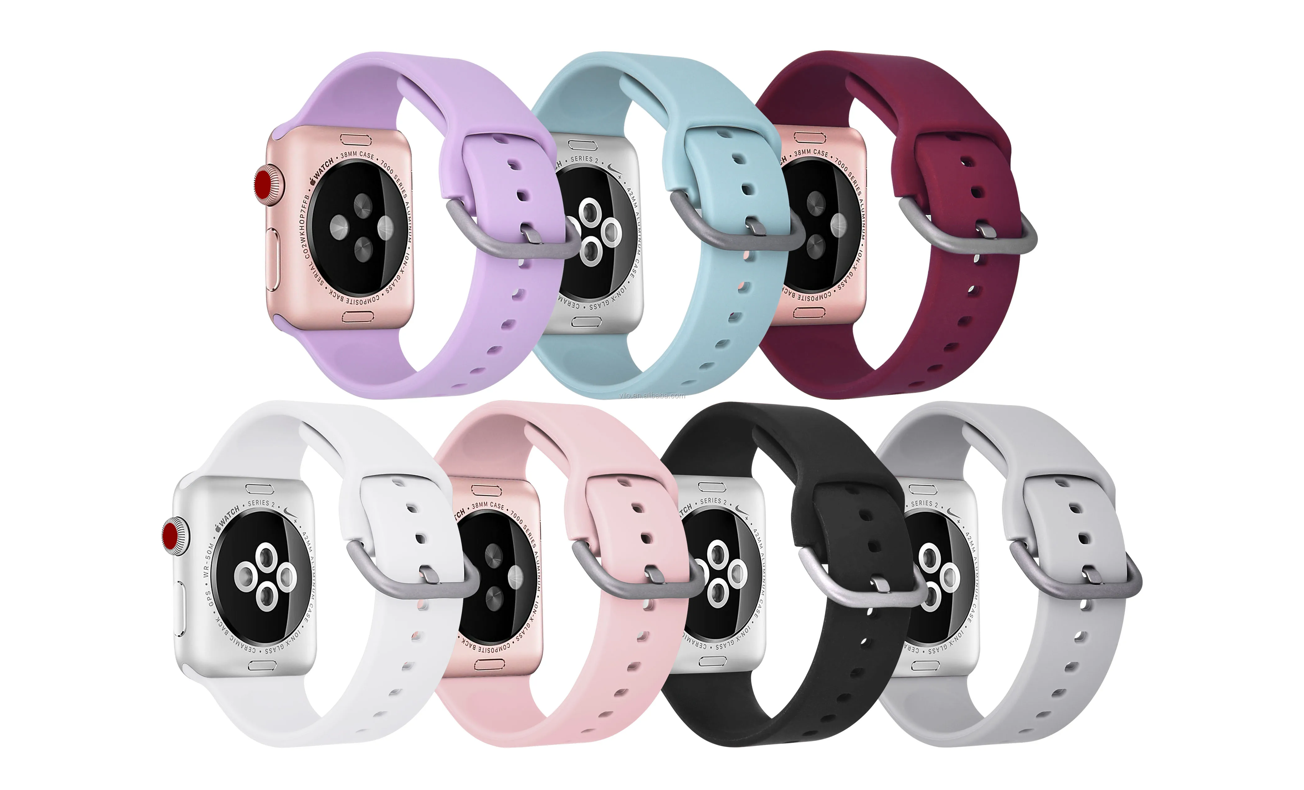 Simple Design Soft Rubber Silicone Watch Strap 40mm 44mm Wristband For Apple Series 5 Buy Soft