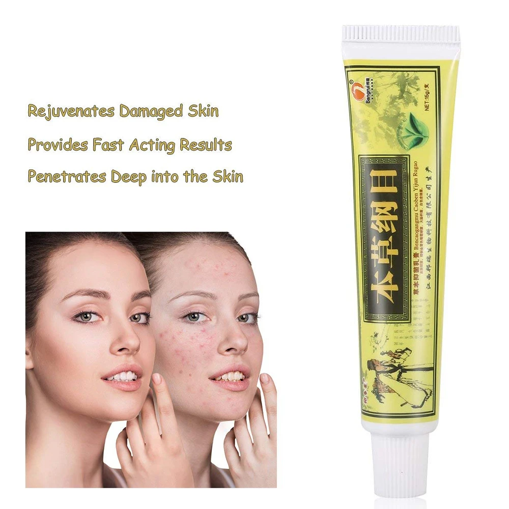 
Chinese Bencaogangmu Herbal Dermatitis Pruritus Psoriasis Cream Ointment 