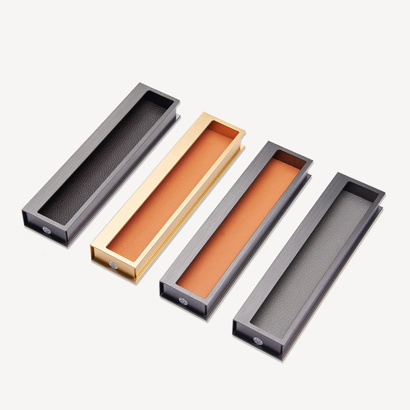 

High-quality aluminum alloy Embedded Stealth Door Handle Slotted Drawer cupboard wardrobe / Hidden Handle for Door A-0301, As shown