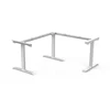White Modern Manager Room Height Adjustable L Shape Sit Stand Office Desk