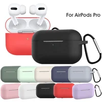 

2019 new air pods funda para airpods protective earbuds wireless earphone cover case with hook for silicon apple airpod pro 3