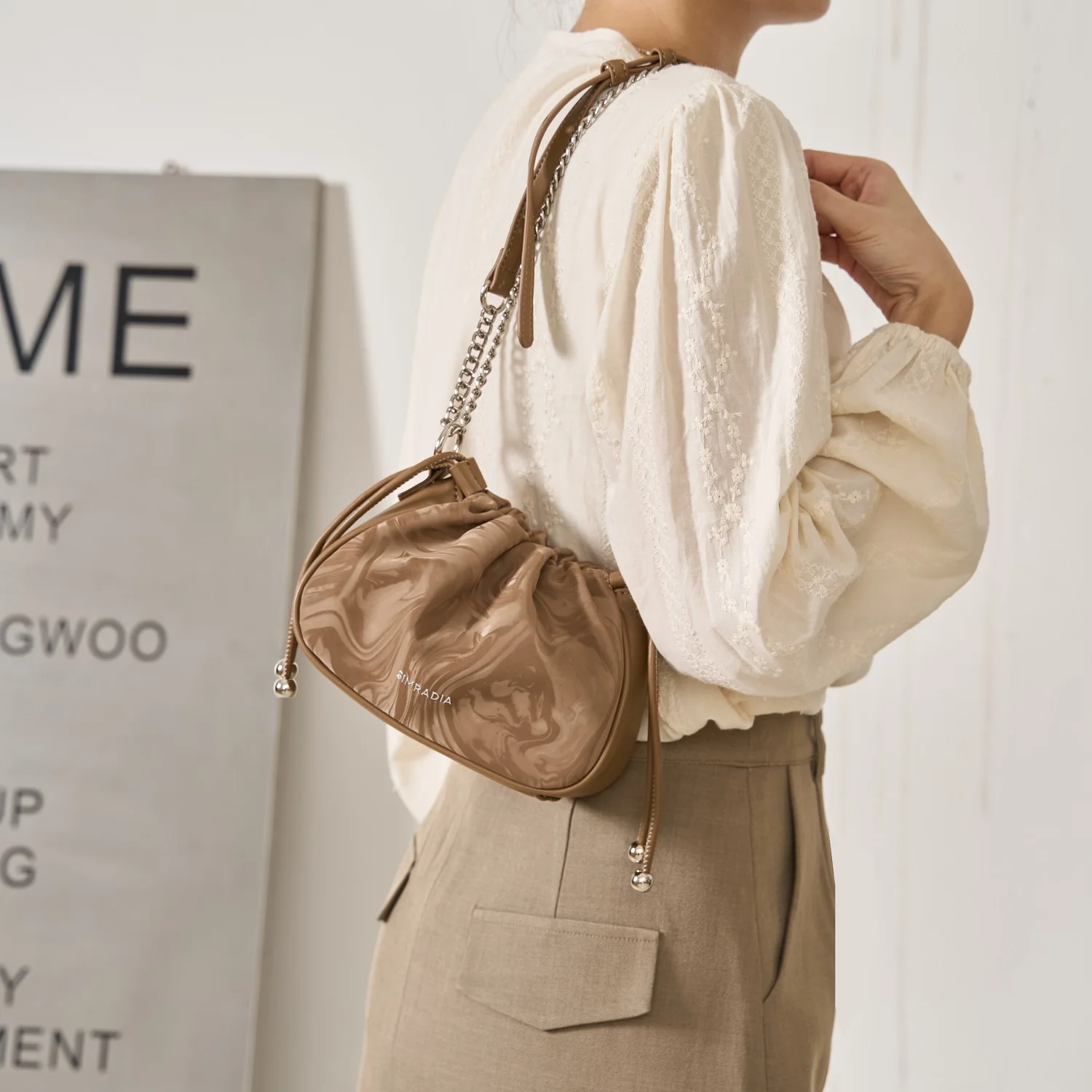 Small Pu Women Bag Fashion Single Shoulder Messenger Bag With Chain Ladies Handbag