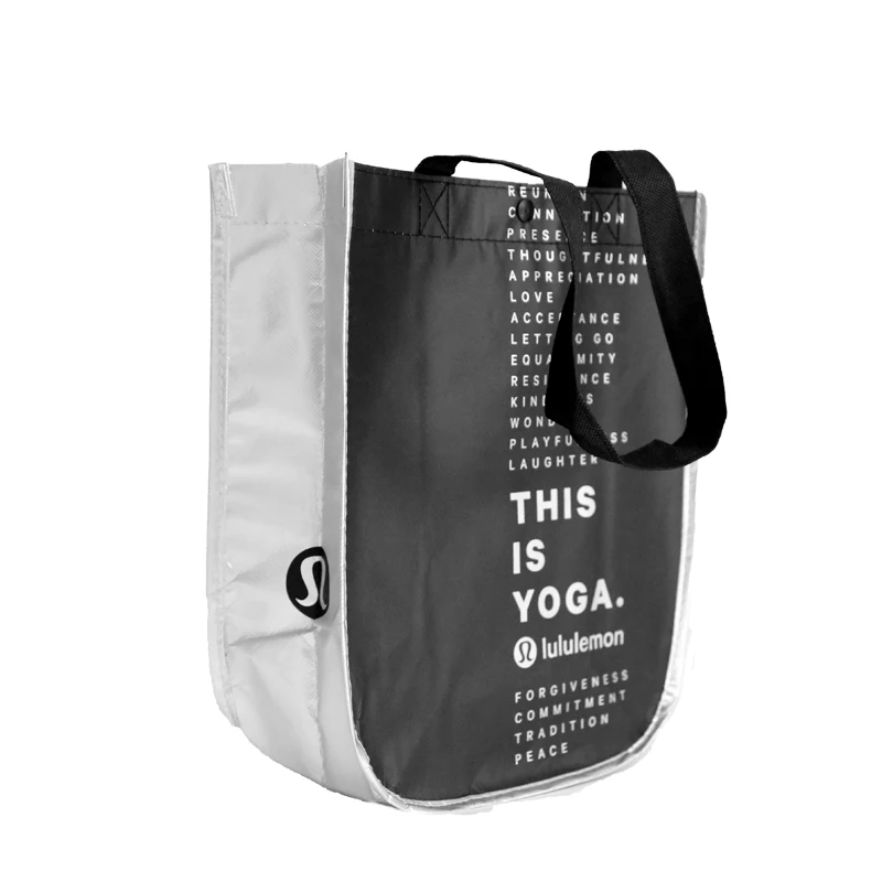 2019 Cheap Fashion Tote Lululemon Style Eco Waterproof Silver Metallic