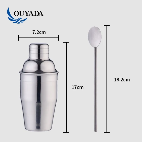 
Factory Direct 350ml stainless steel cocktail shaker coctelera bar tools set kit bartender 