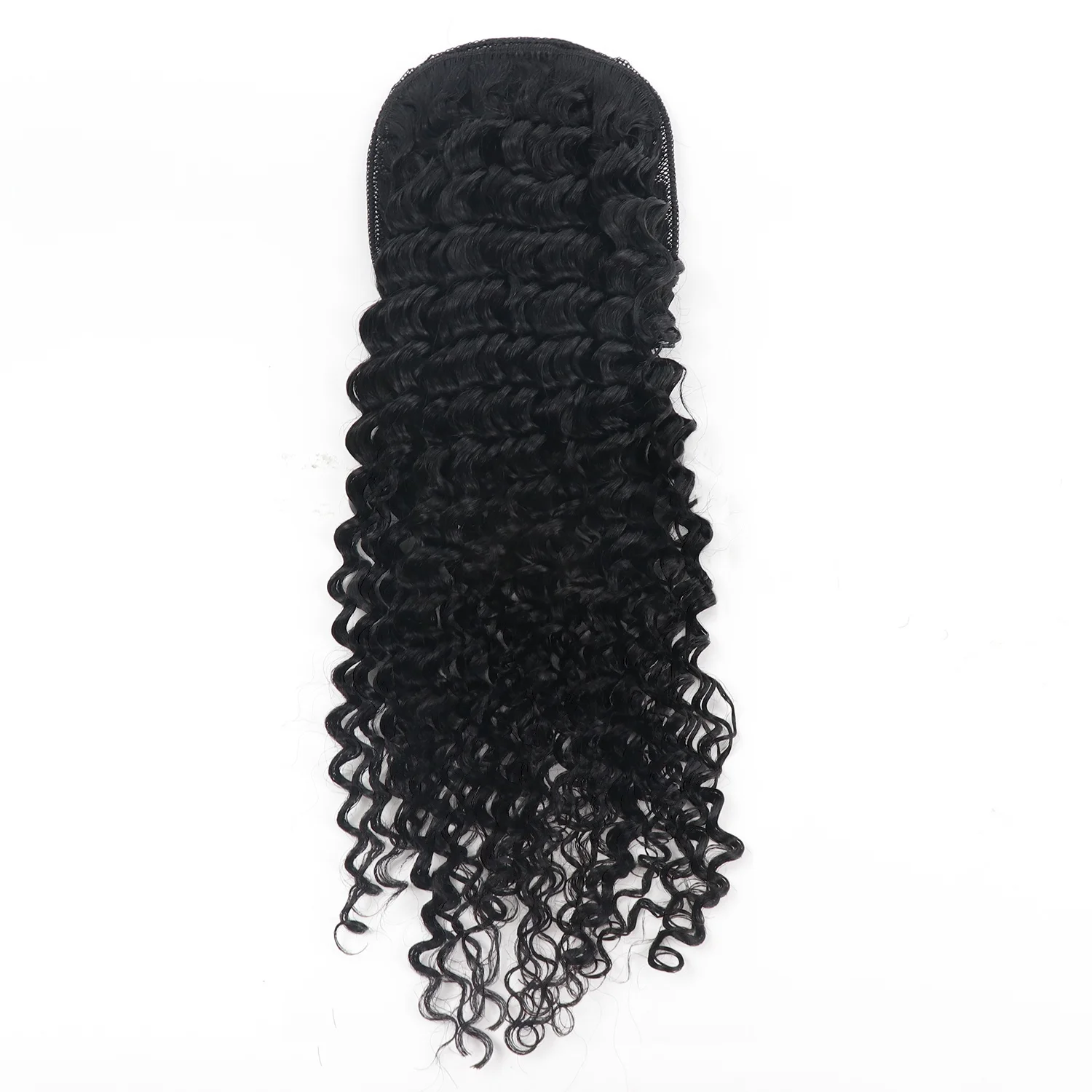 

100% Remy Human Hair 10Inch Loose Wave Curly Virgin Hair Ponytails Double Drawn Wrap Around Ponytail Drawstring Hair Extensions