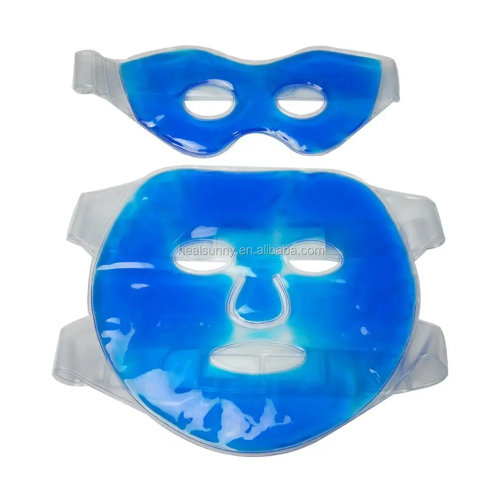 

PVC ice mask hot and cold mask, Blue , oem color