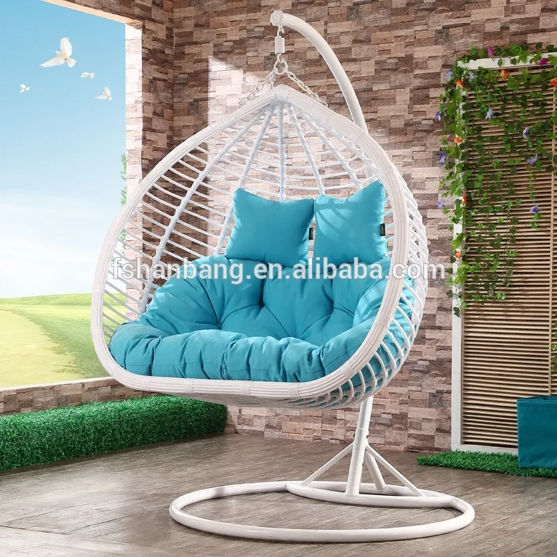 Terrasse Garten Hinterhof Wicker Rattan Doppel Schaukel Hängen Stuhl