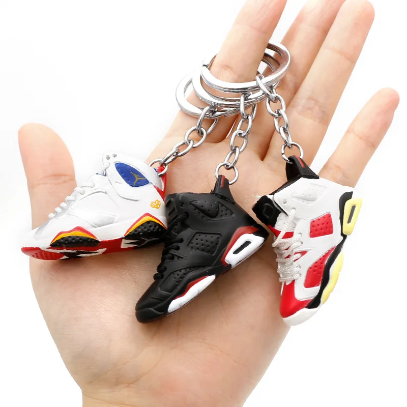 

Wholesale Fashion 3D Mini Sneaker key chain 3D MINI Sports Shoe keychain